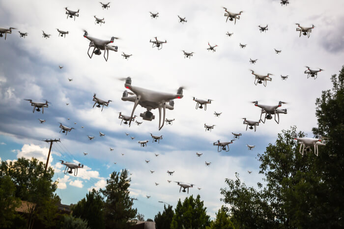 Drohnen am Himmel