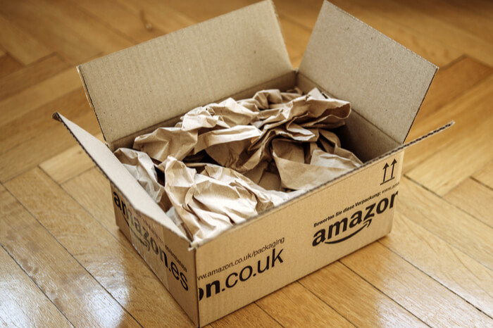 Offenes Amazonpaket
