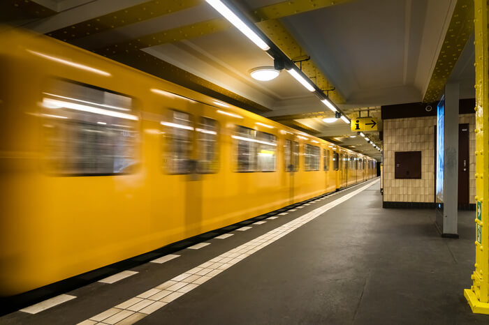 U-Bahn in Bewegung