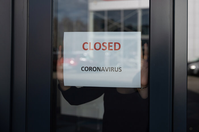 Geschäft geschlossen wegen Corona