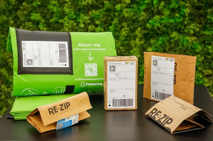 Grüne Verpackungen der Österreichischen Post