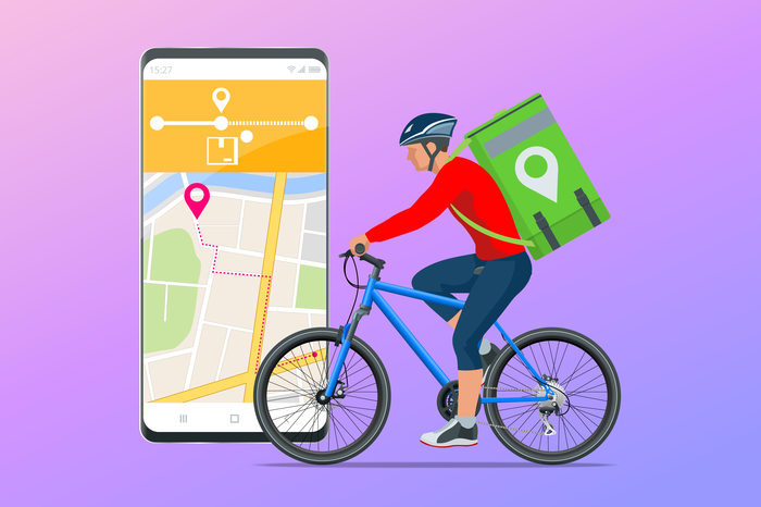 Fahrradkurier und App