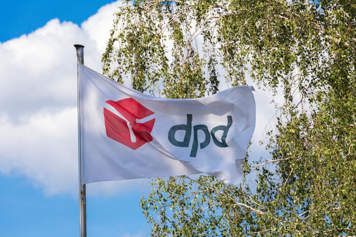 DPD Fahne mit Logo