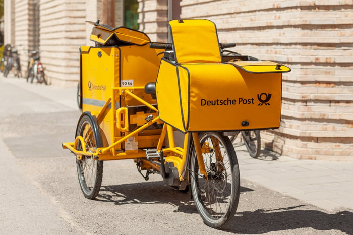 Fahrrad Briefträger Deutsche Post