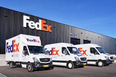 Lieferfahrzeuge von FedEx