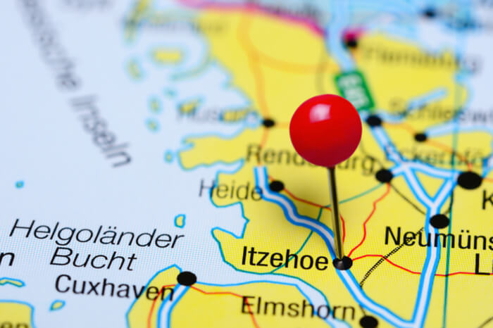Itzehoe auf der Deutschlandkarte