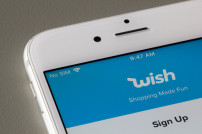 Wish-Logo auf Smartphone