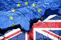 Flaggen EU und Großbritannien Symbolbild Brexit