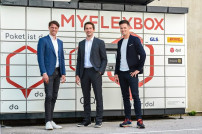 Myflexbox-Gründer Lukas Wieser, Jonathan Grothaus und Peter Klima